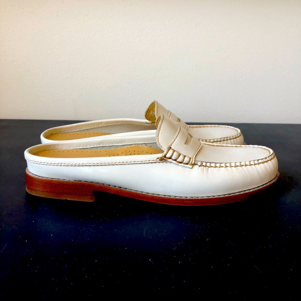 Weejuns G. H. Bass & Co Loafer Mules White